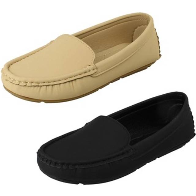 Ladies spot on lightweight smart casual slip on moccasins shoes - f3r125