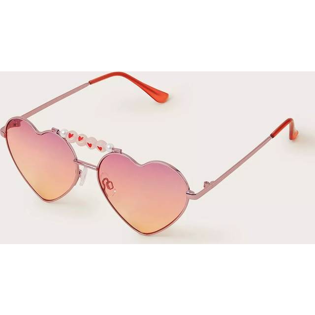 Monsoon Kids' Heart Aviator Sunglasses, Pink