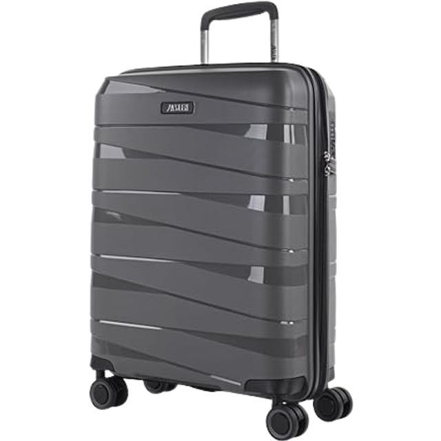 JASLEN - Resväska Kabin 55x40x20 Med 4 Hjul, Handbagage 10kg, Hänglås TSA, Metallbrun