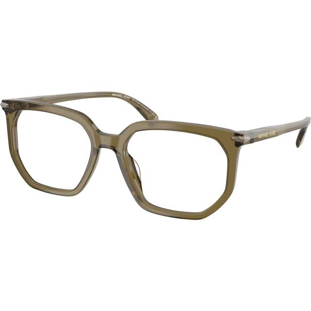 Michael Kors Man MK4158U SEQUOIA 4012 Optiska bågar Acetat Grön Transparent Geometrisk Normal