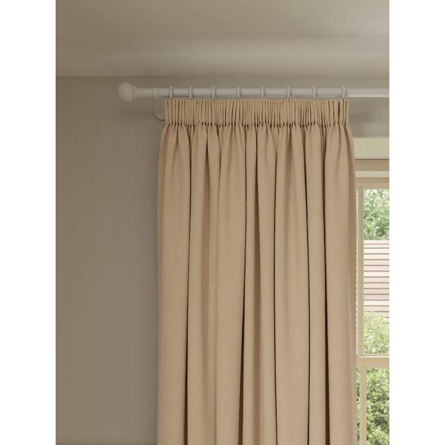 John Lewis Pure Cotton Pair Lined Pencil Pleat Curtains