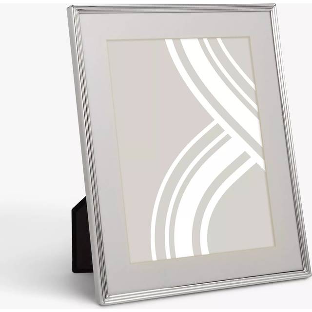 John Lewis Ribbed Daya Photo Frame, Silver