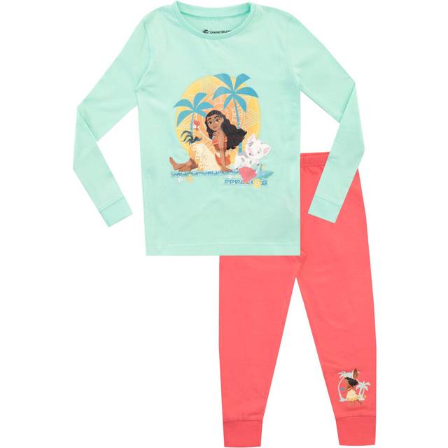 Disney Girls Moana Pajamas Multicolored Size 5