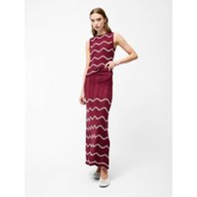 French Connection Trudy Crochet Maxi Skirt, Red/Multi