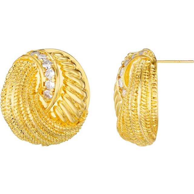 Crystal Woven Statement Stud - Orelia