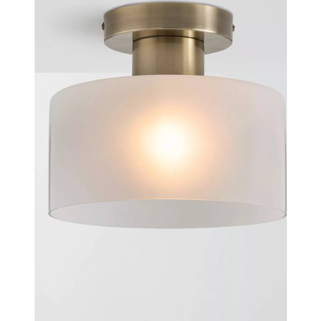 John Lewis Rodos Semi Flush Ceiling Light, Antique Brass