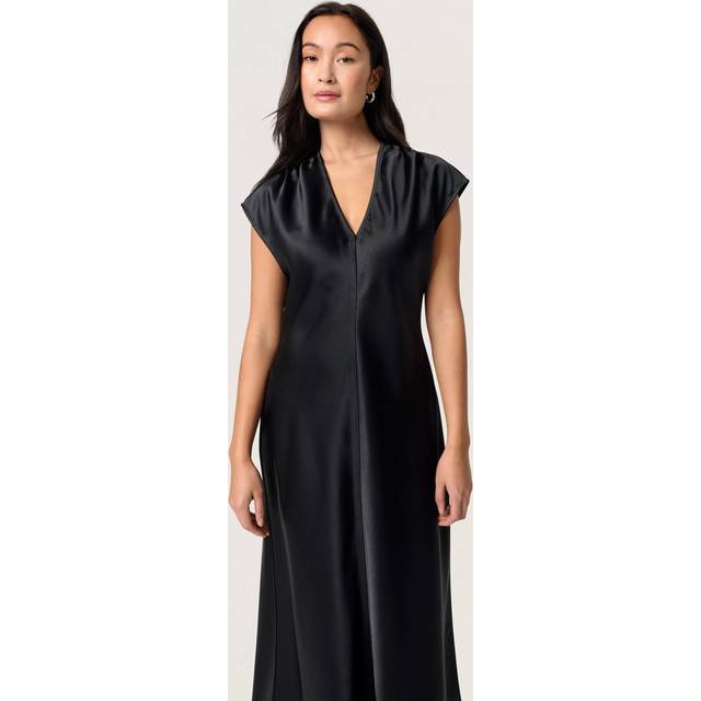 Soaked In Luxury Liva Satin Slip Dress, Black