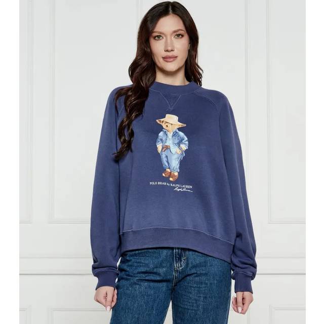 POLO RALPH LAUREN Denim Bear Crew Sweater - Blue