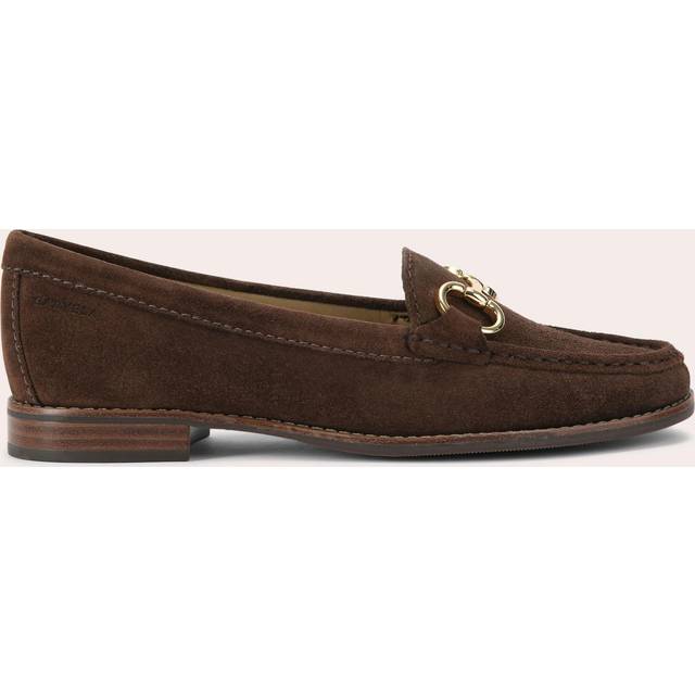 Carvela Click Suede Slip On Loafers, Dark Brown