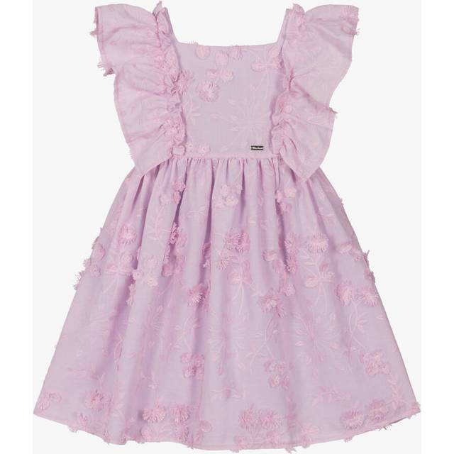 Patachou Girls Lilac Purple Embroidered Floral Dress - 14 year