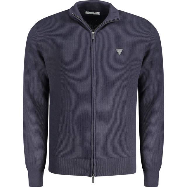 Blue Cotton Men Sweater - M