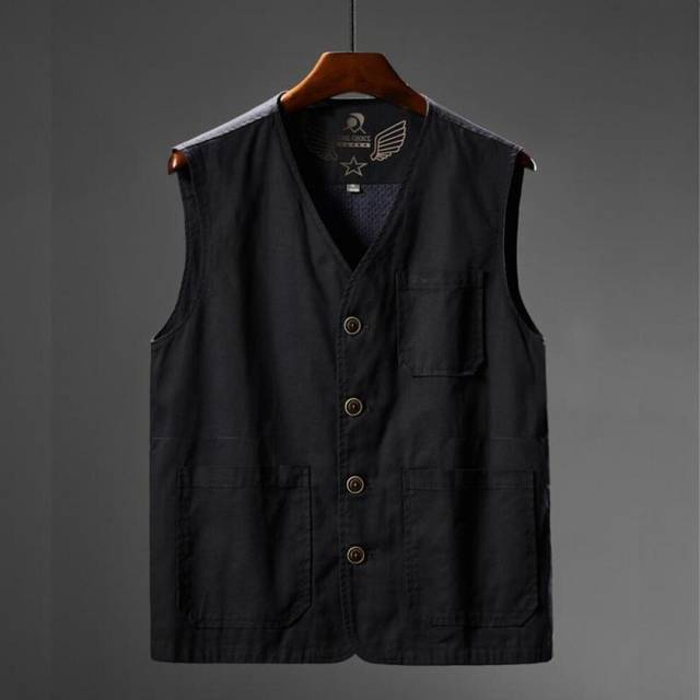 (black, XXXL) Summer Men&apos;s Vests Casual Man Cotton Breathable Mesh Vest Sleeveless Jackets Man Outwdoor Fishing Waistcoats Clothing 8xl