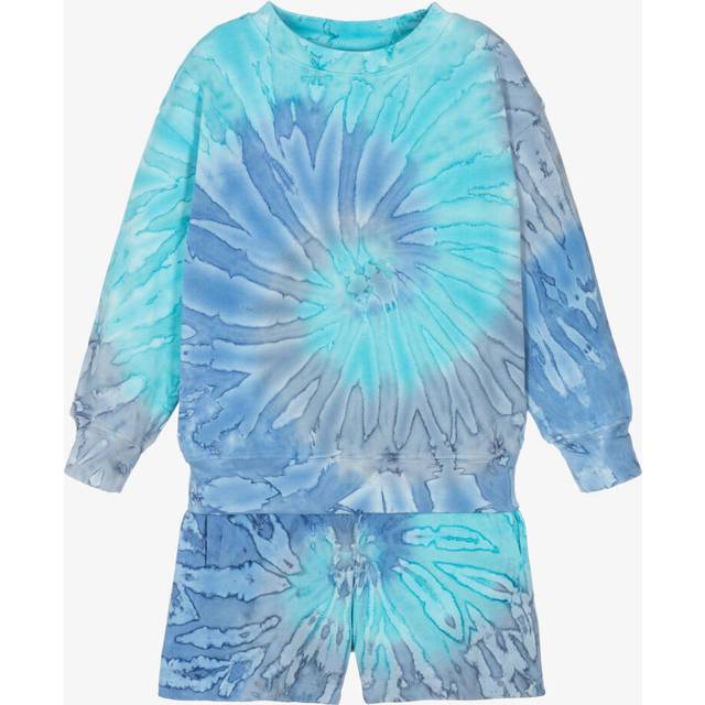 Molo Blue Organic Cotton Tie-Dye Shorts Set - 5 year