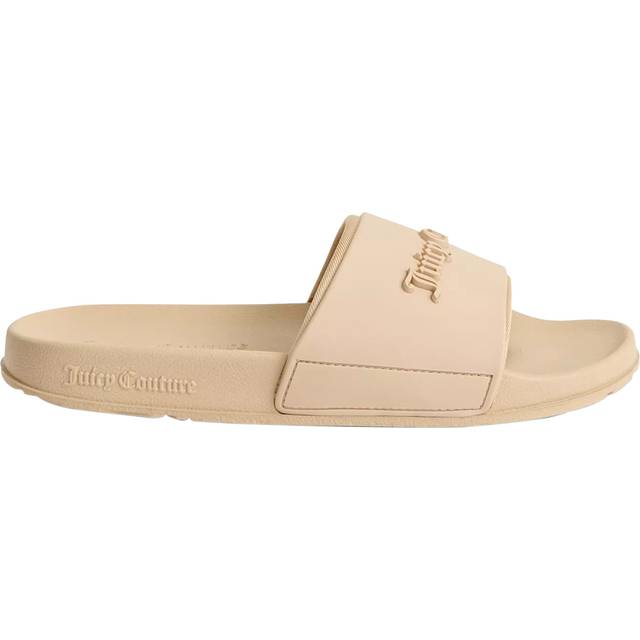 Juicy Couture Womens Breanna Debossed Sliders Nomad Natural, 6