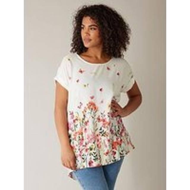 Floral Print Blouse - White - 30-32