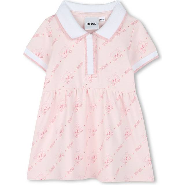 BOSS for boy. J52184 Pink short sleeve dress (3años= 94cm), Casual, Cotton, children's fashion