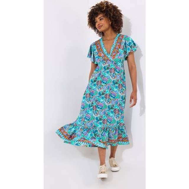 Women's Juliette Printed Maxi Dress - Size 10 - Blue - by Joe Browns