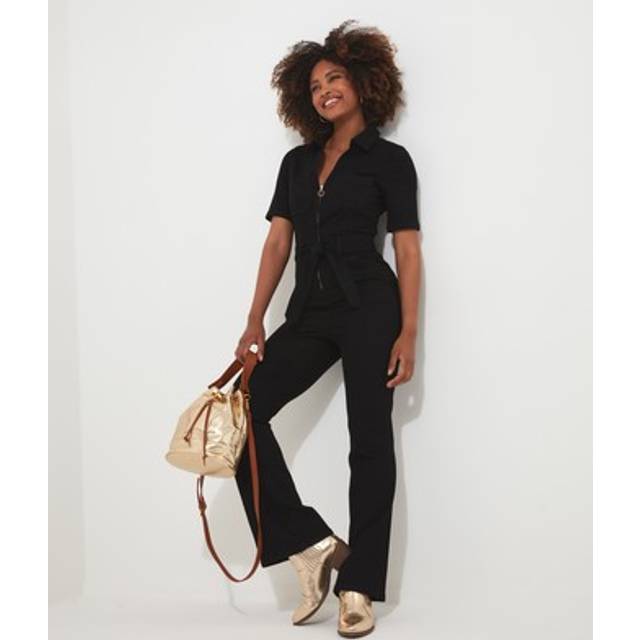 Women's Roxie Denim Jumpsuit - Size 14 - Black - by Joe Browns