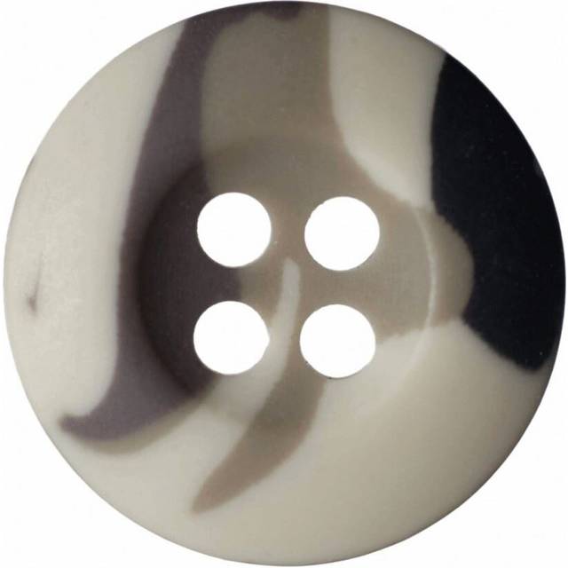 Hemline Round Camouflage Buttons  Green - per pack of 6