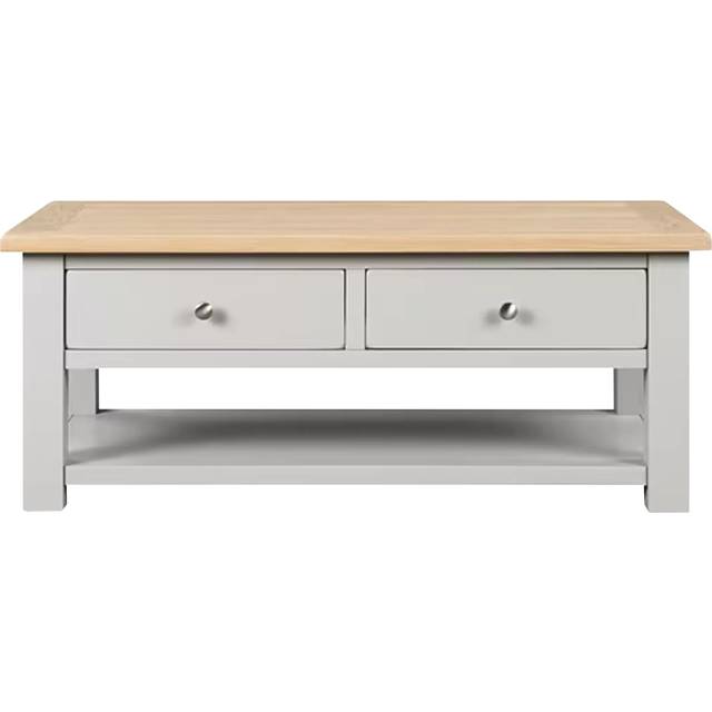 Cotswold Company Chester Coffee Table With Drawers, Dove Grey
