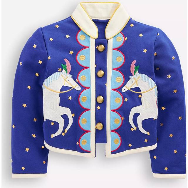 Mini Boden Kids' Applique Military Jacket, Navy/Multi