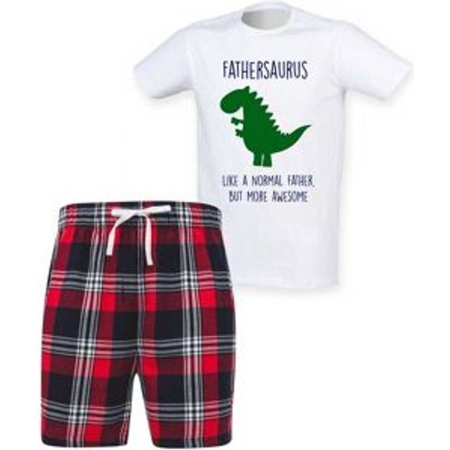 Father Dinosaur Pyjama Set - Red - XS