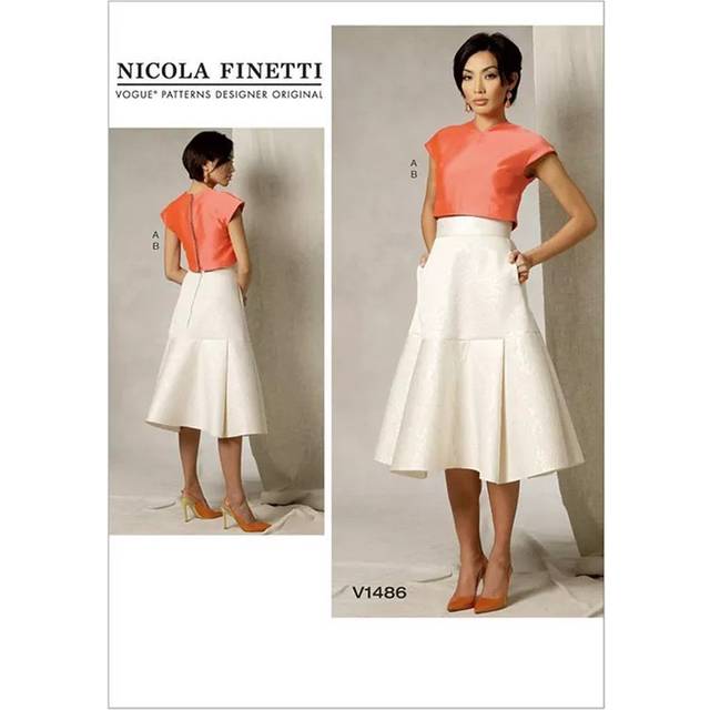 Vogue Women's Top and Skirt Sewing Pattern, 1486
