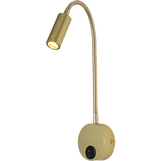 LED 3W Warm White 3000K Gooseneck Wall Lamp AC85-265V Wiring Type Bedside with Rotating Adjustable Spotlight D