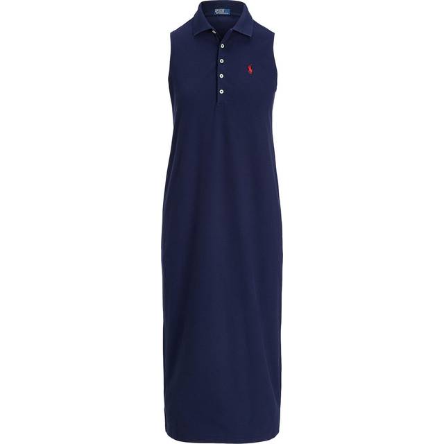 Polo Ralph Lauren Stretch-Cotton Sleeveless Polo Dress, Newport Navy
