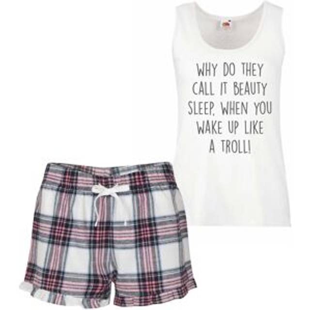 Why Do They Call It Beauty Sleep When You Wake Up Looking Like A Troll Pyjama Set - Pink