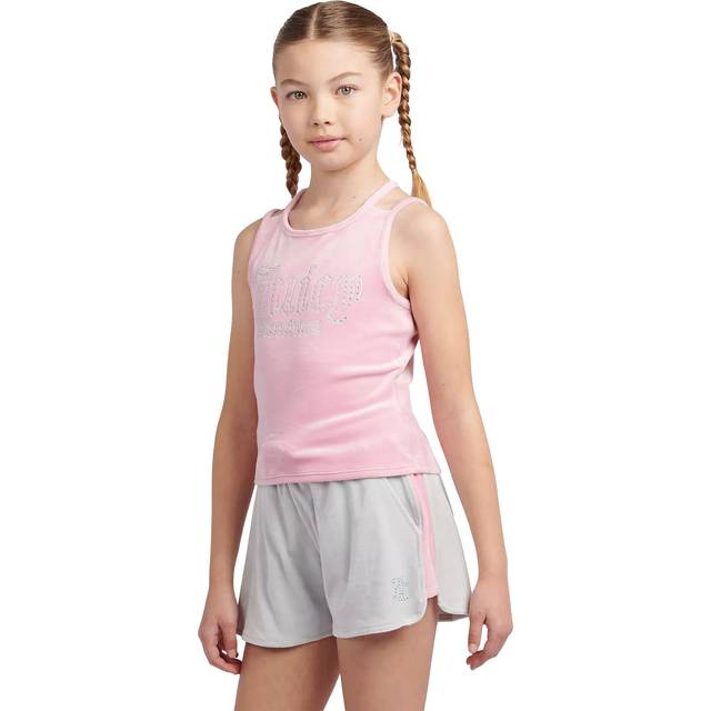 Juicy Couture, Sets, female, Pink, 7 Y, Pink Velour Strappy Top and Runner Set