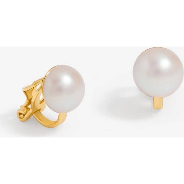 Jon Richard Gold Plated Pearl Clip Earrings, Gold