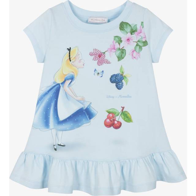 Monnalisa Girls Blue Cotton Jersey Disney Maxi T-Shirt - 6 year