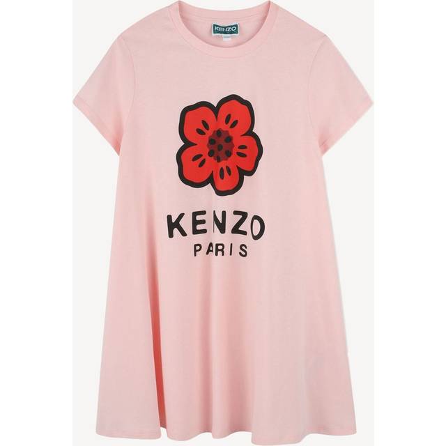 Kenzo Kids Girls Pink Cotton Boke Flower Dress - 5 year