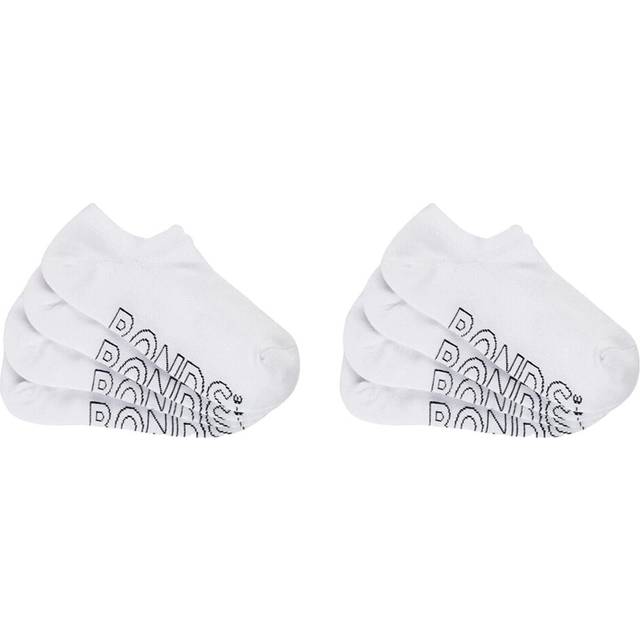 (White, 3-8) Bonds 4 Pair Lightweight No Show Womens Low Cut Ankle Mesh Socks Footlets LXPW4N Comfy Cooling Cotton