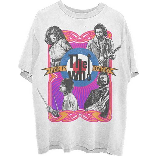 (XXL, White) The Who In Concert Target Logo T Shirt