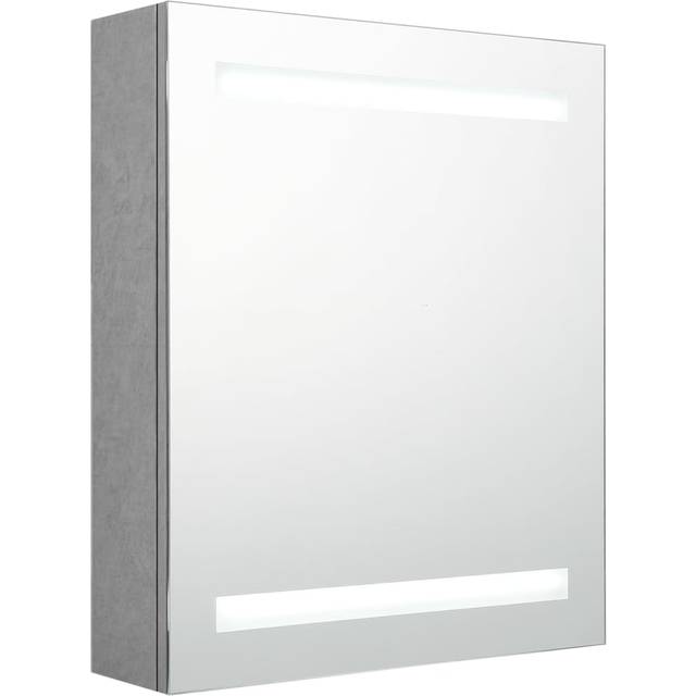 vidaXL LED Bathroom Mirror Cabinet Concrete Grey 50x14x60 cm