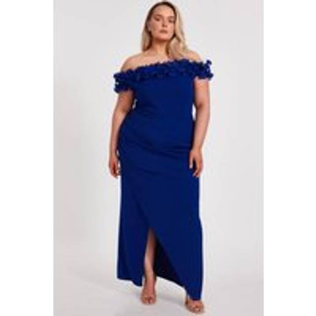Royal Curve Bardot Ruffle Maxi Dress - 20