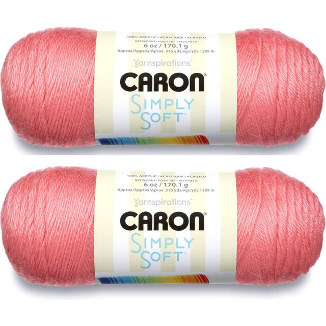 Bulk Buy: Caron Simply Soft Yarn Solids 2-Pack Strawberry