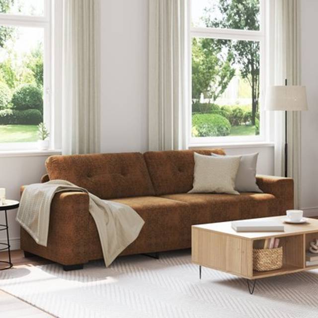 Soffa Loveseat Mörkgrå 120 cm Konstläder