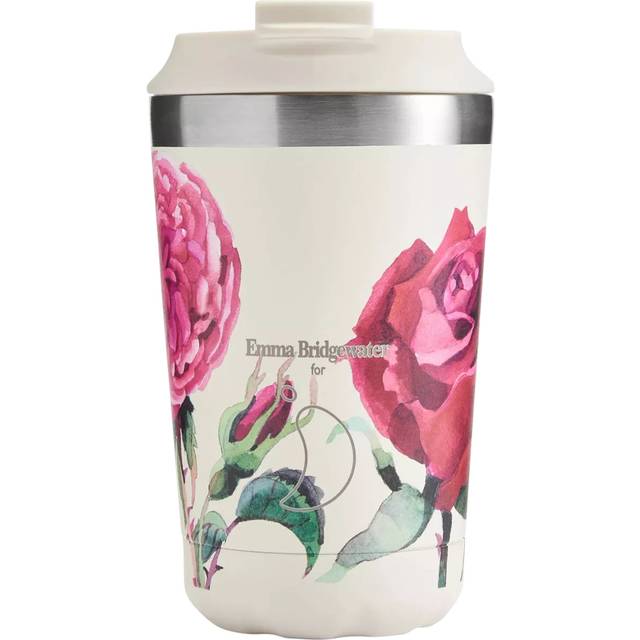 Chilly's Emma Bridgewater Original Double Wall Insulated Travel Mug, 340ml, Roses