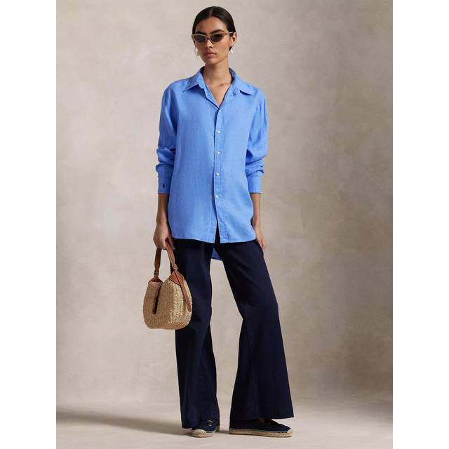 Polo Ralph Lauren, Shirts, female, Blue, S, linen canvas shirt for men/w