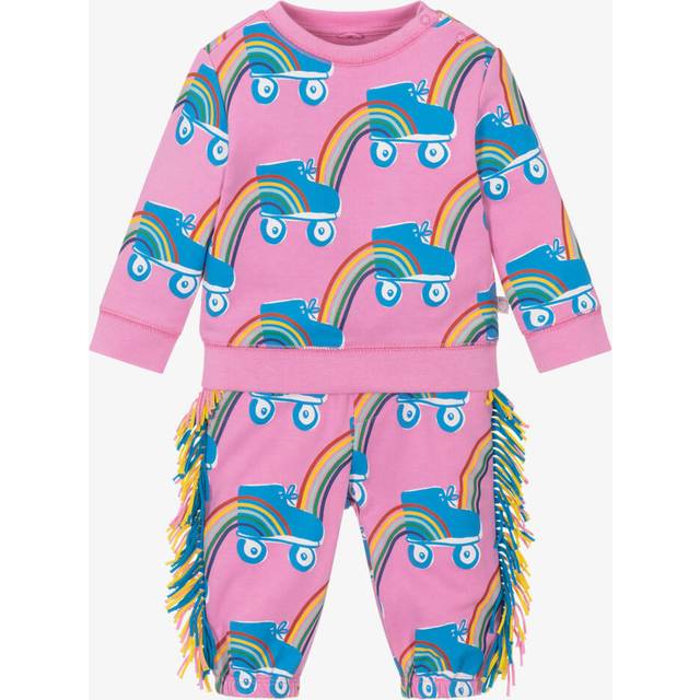 Stella Mccartney Kids Baby Girls Pink Roller Skate Cotton Tracksuit - 18 month