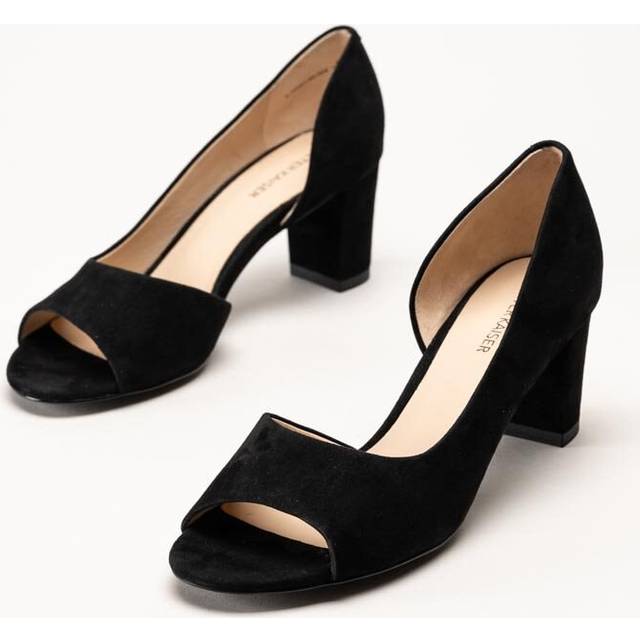 Peter Kaiser - Svarta peep toe pumps i mocka storlek 4 Klackskor - Black (4)