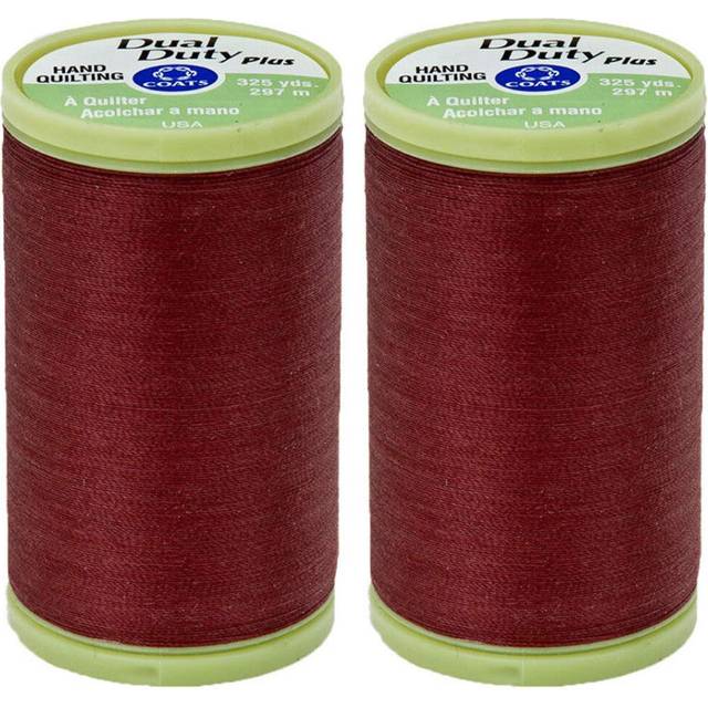 [2-Pack] Coats & Clark Dual Duty Plus Hand Quilting Thread 325yds Rum Raisin s960-7890