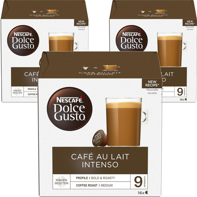 Nescafe Dolce Gusto Cafe au Lait Coffee Capsules (Pack of 48) 12235939