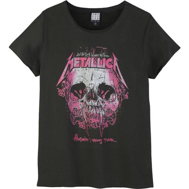 (M, Charcoal) Amplified Womens/Ladies Wherever I May Roam Metallica T-Shirt