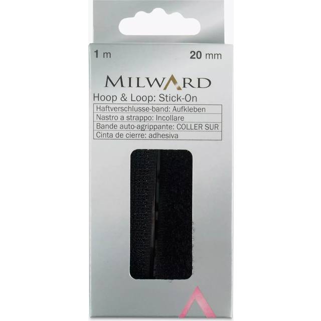 Milward Stick-On Hook and Loop Tape, L1m x W20mm