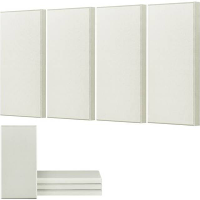 VEVOR 4 st akustiska väggpaneler 5 cm tjocka 63 x 28 cm självhäftande beige