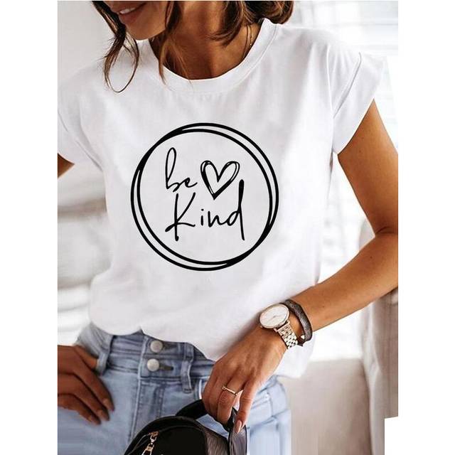 (MGQ30264, XL) Love Style Trend Cute 90s Short Sleeve Print T Shirt Clothing Tee Women Graphic T-shirt Summer Clothes Fashion Female Top